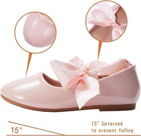 img 3 attached to ADAMUMU Princess Ballerina Flats 👑 with Platform: Girls' Shoes for Birthday Parties