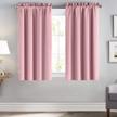 keep your bedroom dark and cozy with downluxe blackout curtains in baby pink, 52 x 45 inches - set of 2 logo