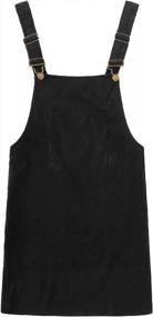 img 4 attached to Women'S Corduroy Pinafore Dress With Bib Pocket - Floerns