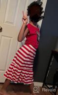 img 1 attached to 👗 Girls' A-Line Maxi Skirt with Knit Ruffles and Elastic Waist, Flared Dress for Kids Ages 4-12 - Kid Nation review by Felicia Evans