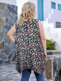 img 1 attached to Plus-Size Sleeveless Tunic Top With Loose-Fit Design: JollieLovin Women'S Tank