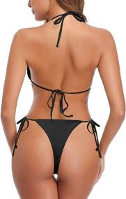 img 3 attached to SHEKINI Womens Triangle Brazilian Swimsuits Women's Clothing via Swimsuits & Cover Ups