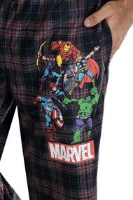 img 2 attached to 🌟 Stylish and Comfortable Marvel Vintage Distressed Avengers Sleepwear