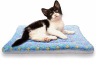 light blue fjwysangu fluffy pet cat blanket - soft coral velvet cushion mat for puppy warm cover pad логотип