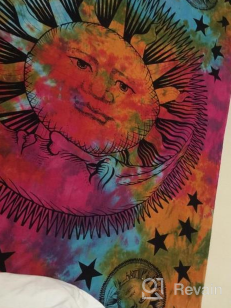 img 1 attached to Brighten Your Home With A Multicolor AUNERCART Indian Mandala Wall Hanging Tapestry! review by Divya Flood