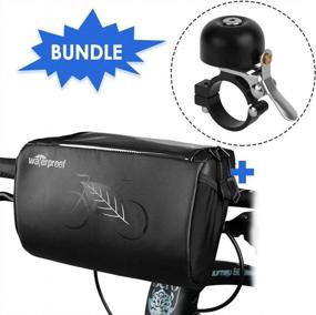 img 4 attached to WOTOW Bundle: Waterproof Bike Handlebar Bag + Mini Loud Bike Bell With Accessories For Ultimate Cycling Convenience