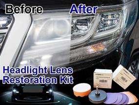 img 3 attached to 🚗 Restore Your Car's Headlights with PLATINUMEDGE 30 Piece Headlight Restoration Kit - Cleaner, Polisher, Renewer