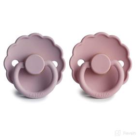 img 3 attached to FRIGG Daisy Natural Rubber Baby Pacifier: Premium Danish-Made, BPA-Free - Baby Pink/Soft Lilac, 0-6 Months (2-Pack)