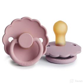 img 4 attached to FRIGG Daisy Natural Rubber Baby Pacifier: Premium Danish-Made, BPA-Free - Baby Pink/Soft Lilac, 0-6 Months (2-Pack)