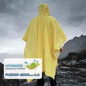 img 1 attached to Lightweight Waterproof Rain Poncho With Hood For Hiking And Outdoor Activities - Reusable Coat Jacket