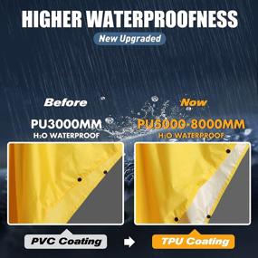 img 3 attached to Lightweight Waterproof Rain Poncho With Hood For Hiking And Outdoor Activities - Reusable Coat Jacket