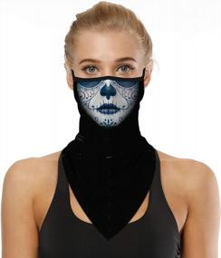 img 3 attached to Protect Yourself With Style: Ainuno Face Bandana Mask For Men And Women With Ear Loops And Dust Mask Cover