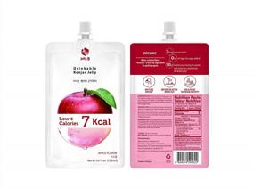 img 2 attached to JELLY B Apple Drinkable Konjac Jelly - 10 Packs Of 150Ml For Healthy, Natural Weight Loss And Diet Supplements, 0G Sugar, Low Calorie At Only 6 Kcal Each Packet