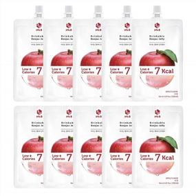 img 4 attached to JELLY B Apple Drinkable Konjac Jelly - 10 Packs Of 150Ml For Healthy, Natural Weight Loss And Diet Supplements, 0G Sugar, Low Calorie At Only 6 Kcal Each Packet