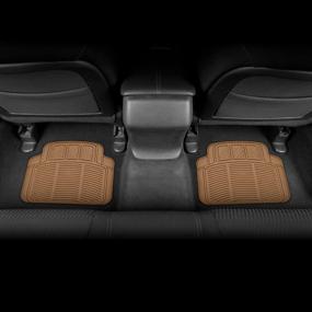 img 2 attached to 🚗 Premium ProLiner Beige Rubber Car Floor Mats - Enhanced Heavy Duty Ridges & Diamond Grid Heelpad Performance Liners for Auto Sedan Truck SUV Van