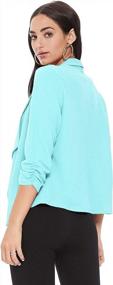 img 1 attached to Women'S Solid Casual Draped Open Front 3/4 Sleeve Outerwear Blazer Jacket/Made In USA