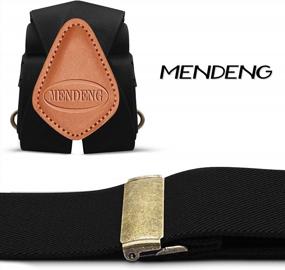 img 1 attached to Retro-Inspired MENDENG Heavy Duty Suspenders For Men - Adjustable X-Back With Swivel Hooks