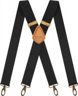 retro-inspired mendeng heavy duty suspenders for men - adjustable x-back with swivel hooks logo