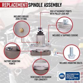 img 1 attached to 🔧 High-Quality Replacement Spindle Assembly for John Deere 42 Deck - Fits Oregon 42/48 Inch Deck Lawn Mowers - Models L100, L105, L107, L108, L110, L120, L130 - GY20050, GY20785, GX20250 Replaceable - 82-356