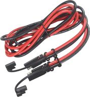 🔌 10gauge sae extension cable 10awg - 6ft heavy duty battery charger extension cord with waterproof cap - sae to sae cable - quick disconnect sae 2pin connector - ideal for solar panel power connect plug harness logo