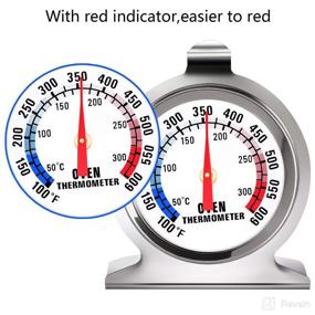 img 2 attached to 🌡️ Accurate and Reliable 2-Pack Stainless Steel Oven Thermometers - Instant Read, 100-600°F - Ideal for Gas and Electric Ovens