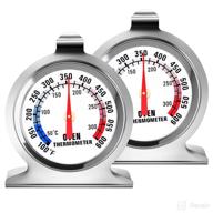 🌡️ accurate and reliable 2-pack stainless steel oven thermometers - instant read, 100-600°f - ideal for gas and electric ovens logo