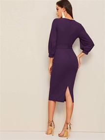 img 3 attached to Verdusa Womens Surplice Bishop Bodycon Women's Clothing in Suiting & Blazers