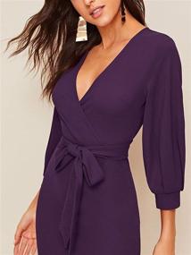 img 2 attached to Verdusa Womens Surplice Bishop Bodycon Women's Clothing in Suiting & Blazers