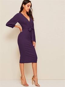 img 1 attached to Verdusa Womens Surplice Bishop Bodycon Women's Clothing in Suiting & Blazers