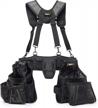 heavy duty deluxe carpenter suspension rig with adjustable size and pockets by toughbuilt - premium quality and durable for pro use (tb-302-6) logo