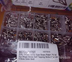 img 8 attached to 191Pcs Nickel Plated Metal Eye Shape Screws - 9 Sizes, Self Tapping, Silver Color | ECKJ