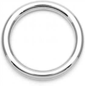 img 4 attached to Set Of 4 Welded Metal O-Ring Buckles For Leathercraft, Bags, Collars - 1 1/2 Inch Strong Silver Circle Loop By CRAFTMEMORE