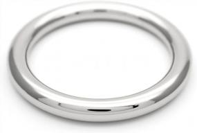 img 3 attached to Набор из 4 сварных металлических пряжек с уплотнительными кольцами для изделий из кожи, сумок, ошейников - прочная серебряная круглая петля 1 1/2 дюйма от CRAFTMEMORE