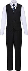 img 4 attached to Bearer Outfits Pieces Toddler Wedding Boys' Clothing ~ Suits & Sport Coats