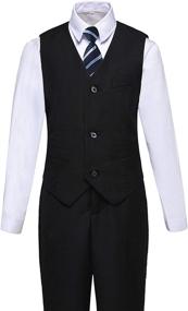 img 3 attached to Bearer Outfits Pieces Toddler Wedding Boys' Clothing ~ Suits & Sport Coats