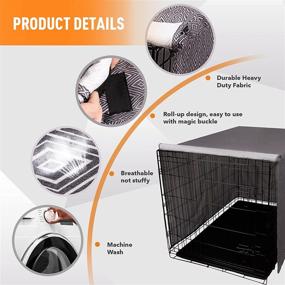 img 1 attached to 🐶 Durable Windproof Dog Crate Cover for Anxiety Relief - Pet Prime Indoor Kennel Cage Cover for Small and Large Dogs - Fits 24 30 36 42 48 Inch Wire Crates - Polyester Material