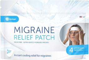 img 4 attached to Medagel Migraine Relief Patch: Cooling Hydrogel Patches For Headache, Fever & Hormone Relief - Pack Of 4 Patches - Made In USA