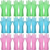 🧤 12 pairs dishwashing rubber gloves: reusable, waterproof household gloves for cleaning, washing, working, and painting logo