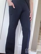 img 1 attached to Women'S High Waisted Bootcut Flare Yoga Pants With Pockets - G4Free Cross Capris review by Nicole Davis