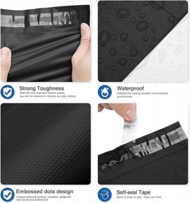 img 2 attached to 50 Pack Of 19X24 Self-Sealing Fuxury Black Poly Mailers With Embossed Textured Design - Perfect Shipping Bags For Small Businesses, Packaging Supplies, And Secure Shipping Envelopes