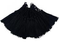 100pcs 13cm/5 inch silky floss bookmark tassels with 2-inch cord loop and small chinese knot for jewelry making, souvenir, bookmarks, diy craft accessory (black) logo