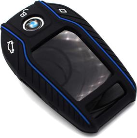 img 3 attached to 🔑 CYK Silicone Keycover BF: Protect Your Keyless Go Remote Entry Fob with Display, Keycover Etui in Black Blue