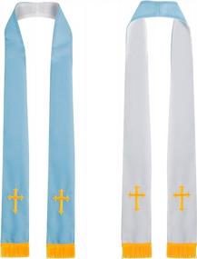 img 4 attached to 90" Reversible Clergy Mass Stole With Cross | IvyRobes Unisex-Adult'S