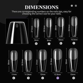 img 3 attached to Saviland 240PCS Gel Nail Kit With U V Lamp, No Need File Soft Tips And Glue For Long Coffin Full Cover French Manicure DIY At Home Or Salon