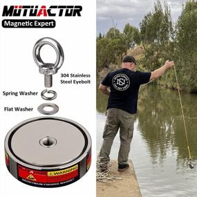 img 1 attached to Get Hooked On Fishing Treasures With MUTUACTOR'S 1320Lb Double Sided Fishing Magnet Kit!