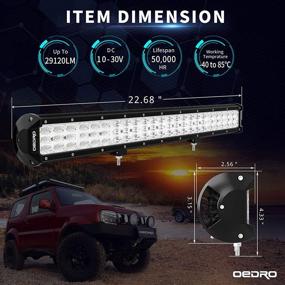 img 3 attached to 🔦 Powerful oEdRo 23-Inch Tri-Row LED Light Bar - 416W Spot Flood Combo Work Light for Off-Road Vehicles: Truck, Jeep, SUV, ATV, UTV, Boat - Includes Wiring Harness