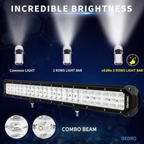 img 2 attached to 🔦 Powerful oEdRo 23-Inch Tri-Row LED Light Bar - 416W Spot Flood Combo Work Light for Off-Road Vehicles: Truck, Jeep, SUV, ATV, UTV, Boat - Includes Wiring Harness