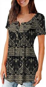 img 3 attached to Stylish And Comfortable: Plus Size Floral Tunic Tops For Women'S Summer Collection