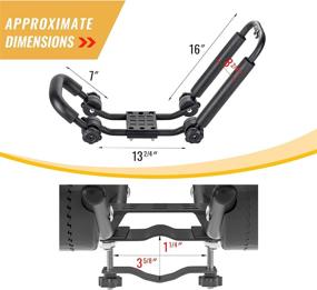 img 3 attached to 🚚 AA-Racks Double Folding J-Bar Rack: Ultimate Kayak, Canoe, Paddle Board, and Surfboard Carrier for Car, SUV, Truck Crossbar – Includes Ratchet Lashing Straps