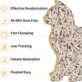 img 3 attached to FUKUMARU Tofu Cat Litter: 12 lb Clumping Flushable Kitty Litter with Natural Tofu & Apple Wood Pellets – Unscented, Dust Free, Scoopable | 24/7 Odor Control, Lightweight